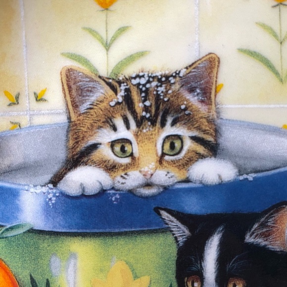 Franklin Mint Collector Plate, Cooking Up Trouble, Cats, Signed - Picture 3 of 6